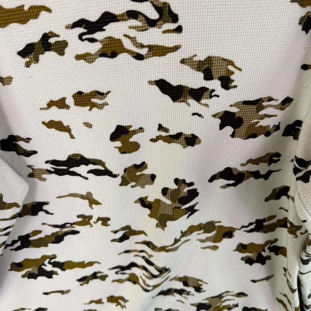 Y2K Converse Mens‎ Sweatshirt M Snow White Camo Skate Grunge Waffle Knit RARE